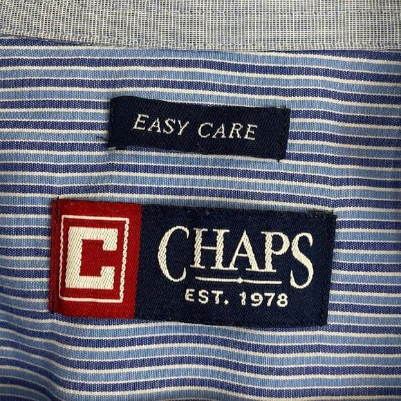 Chaps Easy Care Long Sleeve Stripe Men’s Shirt Size XL - Picture 5 of 9